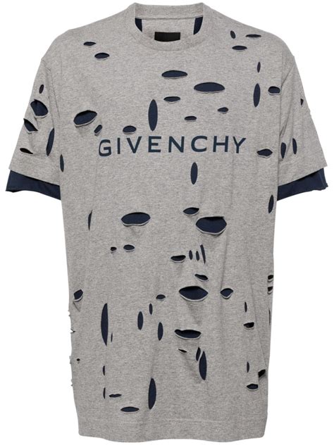 givenchy 2016 distressed t|Givenchy Distressed Layered T.